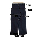 blurhms 新品 ROOTSTOCK Cotton Serge 47 Pants bROOTS23F29 サイズ4 定価46200円 カーゴパンツ ネイビー メンズ ブラームス【中古】4-1006M♪