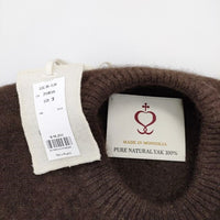 SIDE SLOPE 新品 SSL36-031 MONGOLIAN YAK KNIT PULLOVER 3 定価46200円 セーター ニット ブラウン メンズ サイドスロープ【中古】4-1006T♪