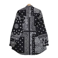 Children of the discordance 新品 BANDANA PATCHWORK SHIRT 古着 リメイク シャツ ブラック チルドレンオブザディスコーダンス【中古】4-1006M♪