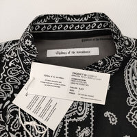 Children of the discordance 新品 BANDANA PATCHWORK SHIRT 古着 リメイク シャツ ブラック チルドレンオブザディスコーダンス【中古】4-1006M♪