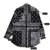 Children of the discordance 新品 BANDANA PATCHWORK SHIRT 古着 リメイク シャツ ブラック チルドレンオブザディスコーダンス【中古】4-1006M♪