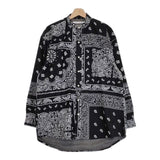 Children of the discordance 新品 BANDANA PATCHWORK SHIRT 古着 リメイク シャツ ブラック チルドレンオブザディスコーダンス【中古】4-1006M♪