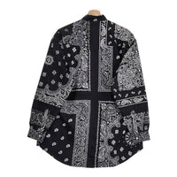 Children of the discordance 新品 BANDANA PATCHWORK SHIRT 古着 リメイク シャツ ブラック チルドレンオブザディスコーダンス【中古】4-1006M♪