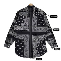 Children of the discordance 新品 BANDANA PATCHWORK SHIRT 古着 リメイク シャツ ブラック チルドレンオブザディスコーダンス【中古】4-1006M♪