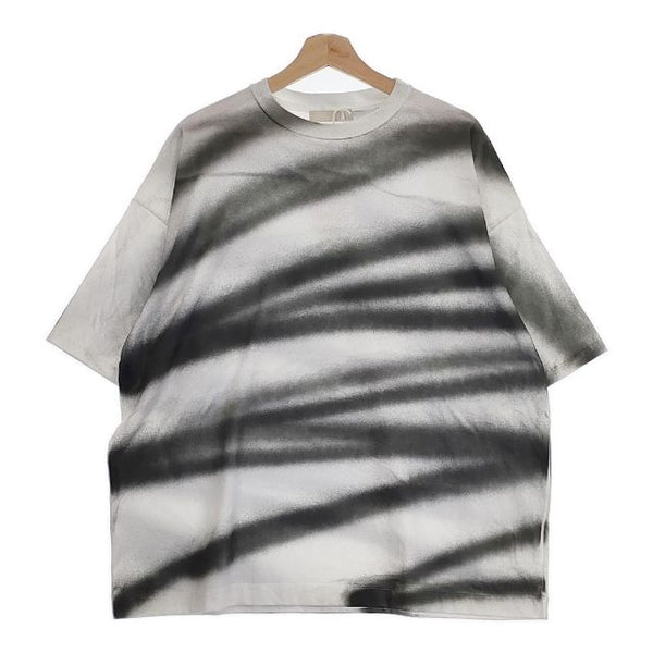 YOKE 新品 SPRAY PRINTED BORDER T-SHIRT YK24SS0667CS サイズ4 定価24200円 半袖Tシャツ 24SS ホワイト グレー メンズ ヨーク【中古】4-0929S♪#