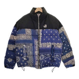 READYMADE RE-CO-NV-00-00-108 BANDANA DOWN JACKET バンダナ柄 2 ダウンジャケット ブルー ネイビー メンズ レディメイド【中古】4-0929A♪