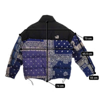 READYMADE RE-CO-NV-00-00-108 BANDANA DOWN JACKET バンダナ柄 2 ダウンジャケット ブルー ネイビー メンズ レディメイド【中古】4-0929A♪