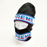 Supreme Double Logo Facemask Beanie フェイスマスク ニット帽 ビーニー ニットキャップ ブラック メンズ シュプリーム【中古】4-1220A◆