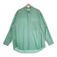 Graphpaper 新品 Fine Wool Tropical Oversized Regular Collar Shirt 定価30800円 長袖シャツ グリーン メンズ グラフペーパー【中古】4-1029T♪