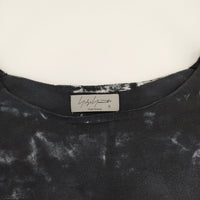 Yohji Yamamoto POUR HOMME 12 G2PPS DIED PRINT ROUND NECK LONG SLEEVES カットソー ブラック ヨウジヤマモトプールオム【中古】4-1123M♪