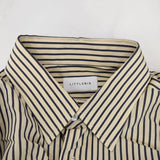 LITTLEBIG 新品 Stripe Dress SH LB211-SH06 サイズ46 定価31900円 ストライプ 長袖シャツ イエロー メンズ リトルビッグ【中古】4-1201M♪