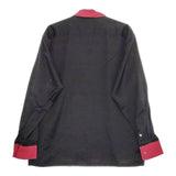 LITTLEBIG 新品 BICOLOR COLLARED SHIRT LB211-SH07 定価35200円 46 長袖シャツ ブラック メンズ リトルビッグ【中古】5-0416M∞