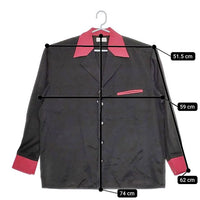 LITTLEBIG 新品 BICOLOR COLLARED SHIRT LB211-SH07 定価35200円 46 長袖シャツ ブラック メンズ リトルビッグ【中古】5-0416M∞