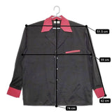 LITTLEBIG 新品 BICOLOR COLLARED SHIRT LB211-SH07 定価35200円 46 長袖シャツ ブラック メンズ リトルビッグ【中古】5-0416M∞
