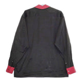 LITTLEBIG 新品 BICOLOR COLLARED SHIRT LB211-SH07 定価35200円 長袖シャツ ブラック メンズ リトルビッグ【中古】5-0416M∞#