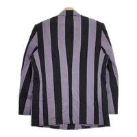 LITTLEBIG 新品 Stripe 6B Double Breasted Jacket 46 定価92400円 テーラードジャケット パープル ブラック リトルビッグ【中古】4-1014T♪