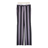 LITTLEBIG 新品 Stripe Straight Trousers LB203-PT06 サイズ46 定価44000円 パンツ パープル ブラック メンズ リトルビッグ【中古】4-1014T♪