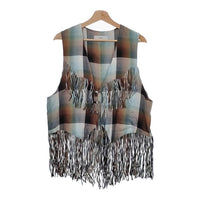 SUGARHILL 新品 OMBRE PANAMA FRINGE VEST 21SSSH07 サイズM 定価58300円 ベスト グリーン ブラウン メンズ シュガーヒル【中古】4-1014M♪#