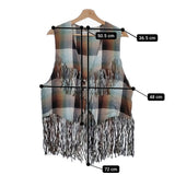 SUGARHILL 新品 OMBRE PANAMA FRINGE VEST 21SSSH07 サイズM 定価58300円 ベスト グリーン ブラウン メンズ シュガーヒル【中古】4-1014M♪#