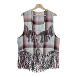 SUGARHILL 新品 OMBRE PANAMA FRINGE VEST 21SSSH07 サイズM 定価58300円 ベスト ピンク ライトブルー メンズ シュガーヒル【中古】4-1014M♪