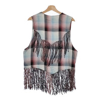 SUGARHILL 新品 OMBRE PANAMA FRINGE VEST 21SSSH07 サイズM 定価58300円 ベスト ピンク ライトブルー メンズ シュガーヒル【中古】4-1014M♪