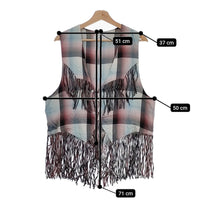 SUGARHILL 新品 OMBRE PANAMA FRINGE VEST 21SSSH07 サイズM 定価58300円 ベスト ピンク ライトブルー メンズ シュガーヒル【中古】4-1014M♪