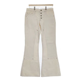 SUGARHILL 新品 WASHED DOUBLE KNEE BELL BOTTOM PANTS 21SSPT05 2 定価39600円 デニムパンツ ホワイト メンズ シュガーヒル【中古】4-1014G♪