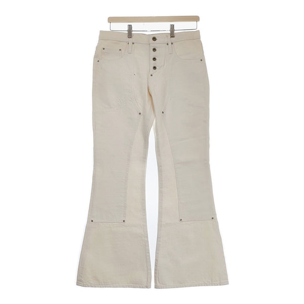 SUGARHILL 新品 WASHED DOUBLE KNEE BELL BOTTOM PANTS 21SSPT05 2 定価39600円 デニムパンツ ホワイト メンズ シュガーヒル【中古】4-1014G♪