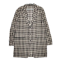 Scye 新品 ギンガムチェックチェスターコート 1121-41026 定価73700円 コート ブラック アイボリー メンズ サイ【中古】5-0416M∞