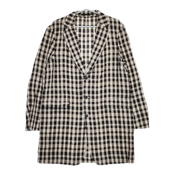 Scye 新品 ギンガムチェックチェスターコート 1121-41026 定価73700円 コート ブラック アイボリー メンズ サイ【中古】5-0416M∞