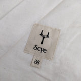 Scye 新品 ギンガムチェックイージーパンツ 1121-81027 定価42900円 38 パンツ ブラック アイボリー メンズ サイ【中古】5-0416M∞