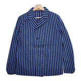 Scye 新品 Border Jacket 1121-41056 サイズ36 定価50600円 ストライプ テーラードジャケット ブルー ブラック メンズ サイ【中古】4-1201M♪
