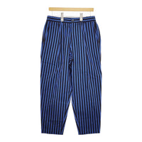 Scye 新品 Border Pants 1121-81057 サイズ36 定価39600円 ストライプ イージー パンツ ブルー ブラック メンズ サイ【中古】4-1201M♪#