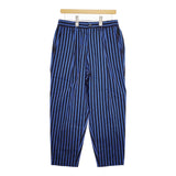 Scye 新品 Border Pants 1121-81057 サイズ36 定価39600円 ストライプ イージー パンツ ブルー ブラック メンズ サイ【中古】4-1201M♪#