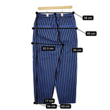 Scye 新品 Border Pants 1121-81057 サイズ36 定価39600円 ストライプ イージー パンツ ブルー ブラック メンズ サイ【中古】4-1201M♪#