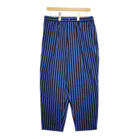 Scye 新品 Border Pants 1121-81057 サイズ38 定価39600円 ストライプ イージー パンツ ブルー ブラック メンズ サイ【中古】4-1201M♪#