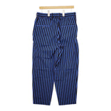 Scye 新品 Border Pants 1121-81057 サイズ38 定価39600円 ストライプ イージー パンツ ブルー ブラック メンズ サイ【中古】4-1201M♪#