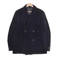 Scye 新品 COTTON CORDUROY DOUBLE BREASTED BLAZER JACKET 1120-43070 定価64900円 テーラードジャケット ブラック サイ【中古】4-1018T♪