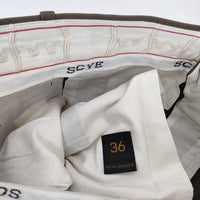 Scye 新品 5221-81523 San Joaquin Cotton Loose Fit Tapered Trousers 36 定価28600円 チノパンツ ブラウン レディース サイ【中古】4-1201M♪