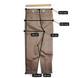 Scye 新品 5221-81523 San Joaquin Cotton Loose Fit Tapered Trousers 36 定価28600円 チノパンツ ブラウン メンズ サイ【中古】4-1201M♪