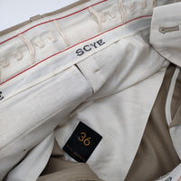 Scye 新品 5221-81523 San Joaquin Cotton Loose Fit Tapered Trousers 36 定価28600円 チノパンツ ベージュ レディース サイ【中古】4-1201M♪