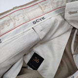Scye 新品 5221-81523 San Joaquin Cotton Loose Fit Tapered Trousers 36 定価28600円 チノパンツ ベージュ レディース サイ【中古】4-1201M♪