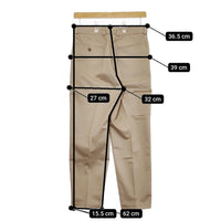 Scye 新品 5221-81523 San Joaquin Cotton Loose Fit Tapered Trousers 36 定価28600円 チノパンツ ベージュ メンズ サイ【中古】4-1201M♪