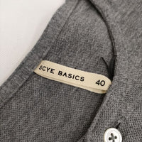 SCYE BASICS 新品 40/1鹿の子 KANOKO-HENLEY 定価14300円 半袖 ポロシャツ グレー メンズ サイベーシックス【中古】5-0416S∞