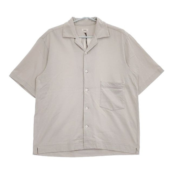 Scye Suvin Cotton Jersey Camp Collar Shirt 定価25300円 半袖シャツ グレー メンズ サイ【中古】5-0501S∞