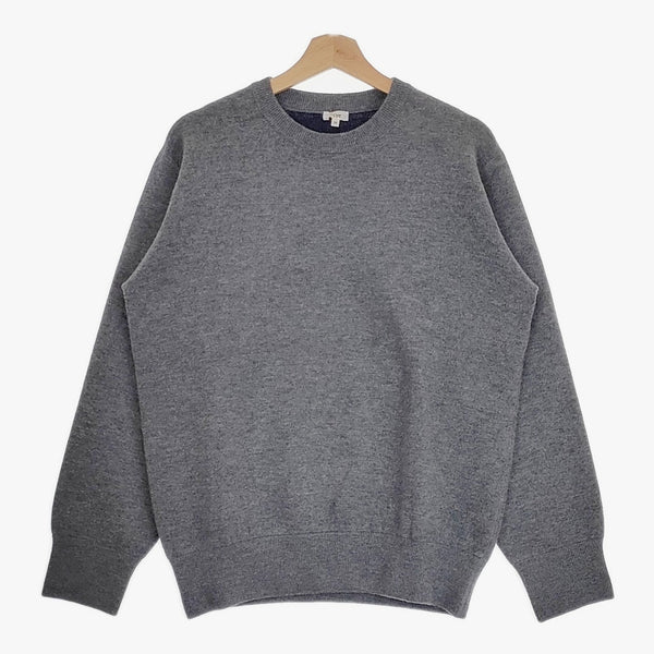 Scye 新品 1120-13160 サイズ36 Double-Face Knit Sweat Shirt 定価33000円 セーター スウェット ニット グレー メンズ サイ【中古】4-1018T♪