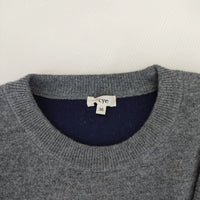 Scye 新品 1120-13160 サイズ36 Double-Face Knit Sweat Shirt 定価33000円 セーター スウェット ニット グレー メンズ サイ【中古】4-1018T♪