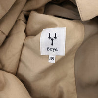 Scye 1122-73021 Wool Gaberdine Coat サイズ38 ウールギャバジン 定価148500円 トレンチコート ベージュ メンズ サイ【中古】4-1018T♪