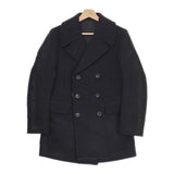 Scye 5121-73560 Pea Coat Super140s サイズ36 メルトン 定価107800円 ピーコート ブラック メンズ サイ【中古】4-1018A♪
