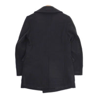 Scye 新品 5121-73560 Pea Coat Super140s サイズ36 メルトン 定価107800円 ピーコート ブラック メンズ サイ【中古】4-1018A♪